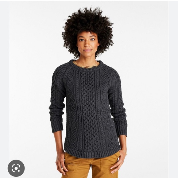 Tunic cable knit fisherman sweater - Picture 2 of 9